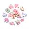 Opaque Resin Cabochons, Frosted, Mixed Shapes, Mixed Color, 11.5~23x13.5~23.5x6.5~8mm
