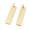 Ion Plating(IP) 304 Stainless Steel Pendants, Stamping Blank Tag, Rectangle, Golden, 48x12x1mm, Hole: 4x13mm