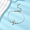 Shell Pearl Beads Bracelets for Women, Cross, White, 7-1/4 inch(18.3cm)