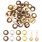 NBEADS 64 Pcs 4 Colors Alloy Bead Frames, Tibetan Style Irregular Circle Bead Frames Loose Metal Beads Frames for Craft DIY Jewelry Making Findings Charms, Hole: (0.47inch) 1.2cm