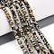 Natural Dalmatian Jasper Beads Strands, Faceted, Rondelle, 3.5~4x2~2.5mm, Hole: 0.7~1mm, about 161~170pcs/strand, 14.69~15.35''(37.3~39cm)