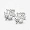 Flower Brass Micro Pave Cubic Zirconia Links, Platinum, 12x8x3mm, Hole: 1.5mm