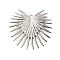 Anti-Tarnish 304 Stainless Steel Pendants, Heart Charm, Stainless Steel Color, 54x55x1.5mm, Hole: 3mm
