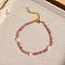 Natural Red Jasper Beaded Bracelets for Women, 6.30 inch(160mm)