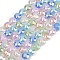 Electroplate Glass Beads Strands, Rondelle, Faceted, Mixed Color, 7.5~8x5~5.5mm, Hole: 1.4~1.5mm, about 54~56pcs/strand, 15.67~16.14''(39.8~41cm)