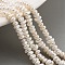Natural Cultured Freshwater Pearl Beads Strands, Grade 3A+, Rondelle, Navajo White, 3~3.5mm, Hole: 0.6mm, about 66pcs/strand, 7.09 inch(18cm)