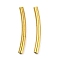 304 Stainless Steel Tube Beads, Curved Tube, Golden, 20x2mm, Hole: 1.5mm