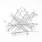 Tarnish Resistant 304 Stainless Steel Eye Pin, Stainless Steel Color, 50mm, Pin: 0.7mm, Hole: 2mm