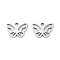 Non-Tarnish 316 Surgical Stainless Steel Charms, Manual Polishing, Laser Cut, Butterfly Charm, Stainless Steel Color, 9x12.5x1.2mm, Hole: 1.6mm