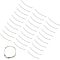 240Pcs Brass Tube Beads, Curved, Silver, 35x2mm, Hole: 1mm