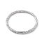 Non-Tarnish 304 Stainless Steel Grooved Hinged Bangles, Stainless Steel Color, Inner Diameter: 2-3/8x2 inch(6.05x5.1cm)
