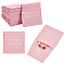 Velvet Jewelry Flap Pouches, Folding Envelope Bag for Earrings, Bracelets, Necklaces Packaging, Rectangle, Pink, 9.6x9x0.25cm