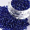 8/0 Glass Seed Beads, Silver Lined Round Hole, Round, Blue, 3mm, Hole: 1mm, about 10000 beads/pound