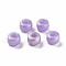 Plastic Pearlized Beads, Barrel, Lilac, 9x6mm, Hole: 3.5mm, about 1900pcs/500g.