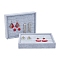 Wooden Cuboid Jewelry Rings Displays, Covered with Velvet, with Sponge Inside, Gainsboro, 20x15x3.15cm