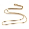 304 Stainless Steel Necklaces, Snake Chains, Golden, 29.7 inch(75.5cm), 2.4mm