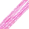Natural Freshwater Shell Dyed Beads Strands, Column, Deep Pink, 4.8x3mm, Hole: 0.8mm, about 78pcs/strand, 14.96''(38cm)