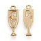 Tibetan Style Alloy Pendants, Cup, Lead Free & Nickel Free & Cadmium Free, Real 18K Gold Plated, Matte Gold Color, 20x7x2mm, Hole: 1.5mm