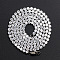 Hip-hop Street Style Stainless Steel Rhinestone Cup Chains Necklace for Men and Women, Stainless Steel Color, 17.72x0.16 inch(45x0.4cm)