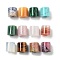Natural & Synthetic Mixed Gemstone European Beads, Large Hole Beads, Column, 15.5~17x16mm, Hole: 5.5mm