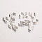 Eco-Friendly Rack Plating Brass Wire Guardians, Lead Free & Cadmium Free & Nickel Free, Silver Color Plated, 5x4x1mm, Hole: 0.5mm