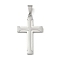 304 Stainless Steel Pendants, Cross Pendants, Stainless Steel Color, 41x25x2.5mm, Hole: 8x5mm
