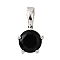 Brass Micro Pave Cubic Zirconia Charms, Cadmium Free & Nickel Free & Lead Free, Flat Round, Platinum, 12.5x7x6mm, Hole: 3x3.5mm