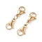 304 Stainless Steel Double Lobster Claw Clasps, 201 Stainless Steel Jump Ring, Golden, 22mm