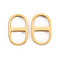 304 Stainless Steel Connector Charms, Navy Mesh Charms, Marine Mesh Charms, Oval, Real 14K Gold Plated, 16x9.5x2mm, Hole: 6x7mm