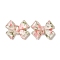 Transparent Printed Acrylic Cabochons, Butterfly, Pink, 32x40x9mm