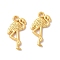Rack Plating Alloy Pendants, Cadmium Free & Lead Free & Nickle Free, Ostrich Charm, Matte Gold Color, 23.5x13.5x2mm, Hole: 1.8mm