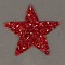 Star Hotfix Rhinestone, Glass Rhinestones, with Hot Melt Adhesive, Iron on Applique Patch, Sewing Craft Decoration, Light Siam, 35x37x2.5mm