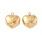 304 Stainless Steel Charms, Heart with Hug Charm, Real 18K Gold Plated, 13.5x12.5x6.5mm, Hole: 1.4mm