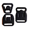 Plastic Hook and S-Hook Clasps, Black, 21x19x4mm