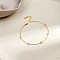 304 Stainless Steel Crystal Rhinestone Link Chain Anklets, Golden, Flat Round, 7-7/8 inch(200mm)