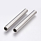 Non-Tarnish 304 Stainless Steel Tube Beads, Stainless Steel Color, 50x6mm, Hole: 4.5mm