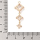 Подвески из прозрачного стекла с инкрустацией из латуни KK-S388-08G-3