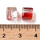 Двухцветные прозрачные стеклянные бусины X1-GLAA-NH0001-03-4