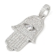 Латунные микро проложить кубического циркония подвески KK-R224-09P-2