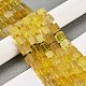 Естественный желтый флюорит бисер нитей G-G053-B07-01-2