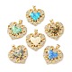 Латунные микропаве прозрачные подвески с фианитом KK-S048-12G-1
