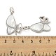 Латунные микропаве прозрачные подвески с фианитом KK-L211-019P-01-3