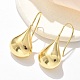 Серьги-подвески из латуни в форме слезы EJEW-B132-07G-3