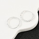 Фактурные серьги-кольца из латуни EJEW-F378-03B-S-3