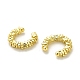 Серьги-каффы из латуни с квадратными бусинами EJEW-L270-002G-2