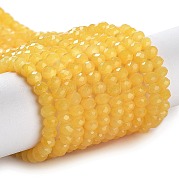 Запекание расписных стеклянных бусин с имитацией нефрита DGLA-A034-J4MM-A30