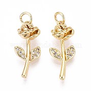 Латунные микро проложить кубического циркония подвески KK-T071-123G