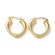 Латунные серьги-кольца в форме сердца для женщин EJEW-L224-64G