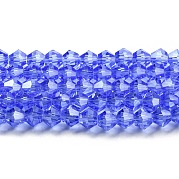 Прозрачные стеклянные бусины гальваническим пряди GLAA-F029-3mm-C07