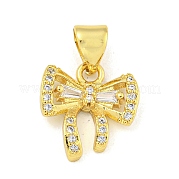 Подвеска с бантом из латуни KK-Z053-14G-06